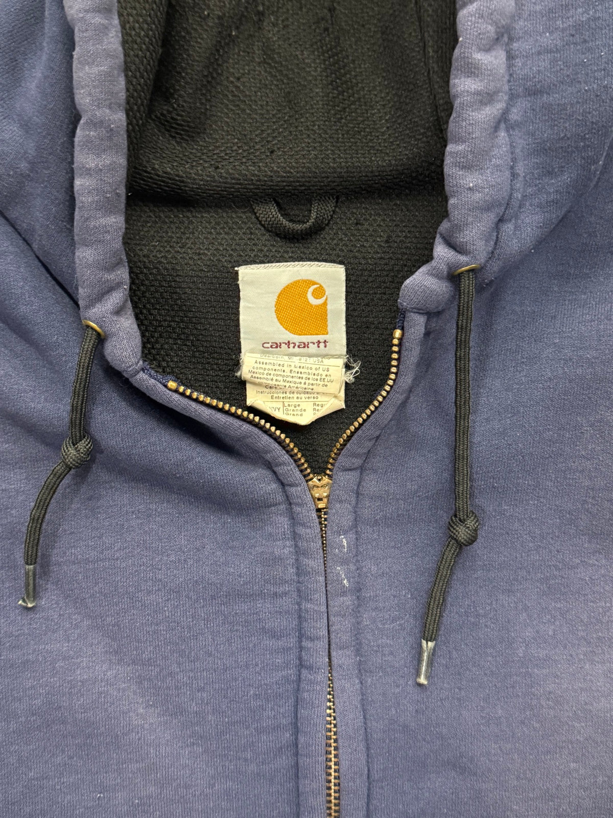 Faded Carhartt Paint Splatter Full-Zip Heavyweight Hoodie - XL