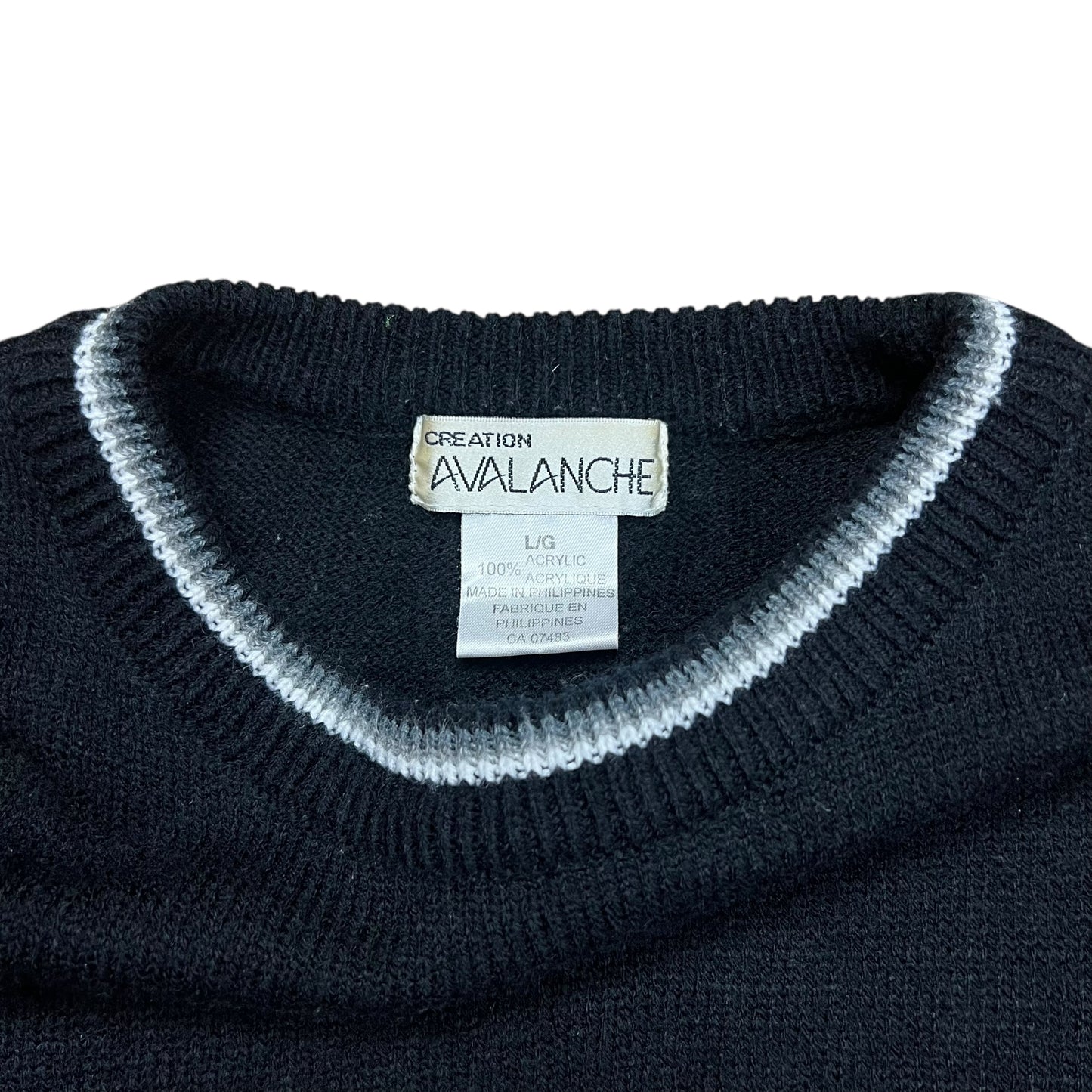 Avalanche Strip Knit Sweater - L