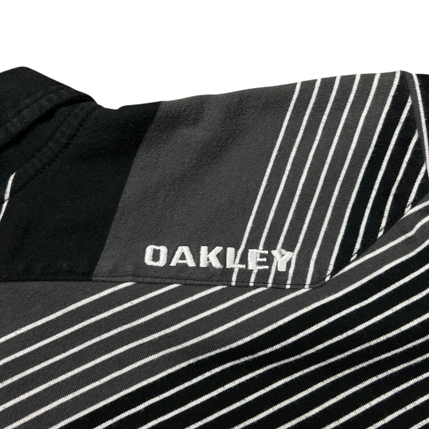 Oakley Black Striped Polo Shirt - L