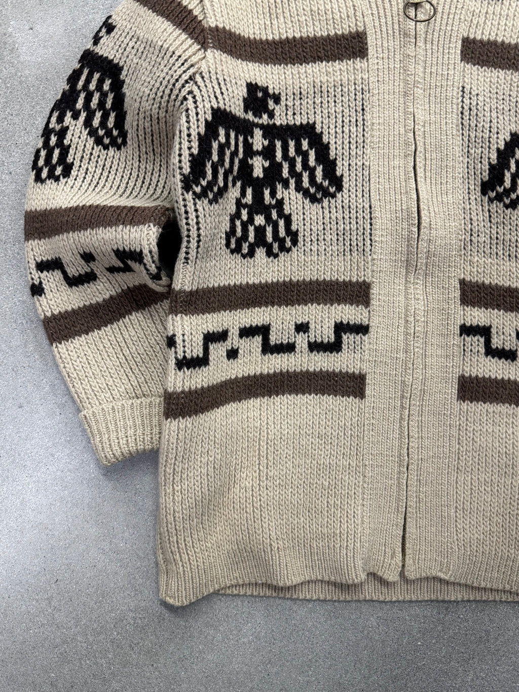Winona Knits Thunderbird Cowichan Cardigan Sweater - L
