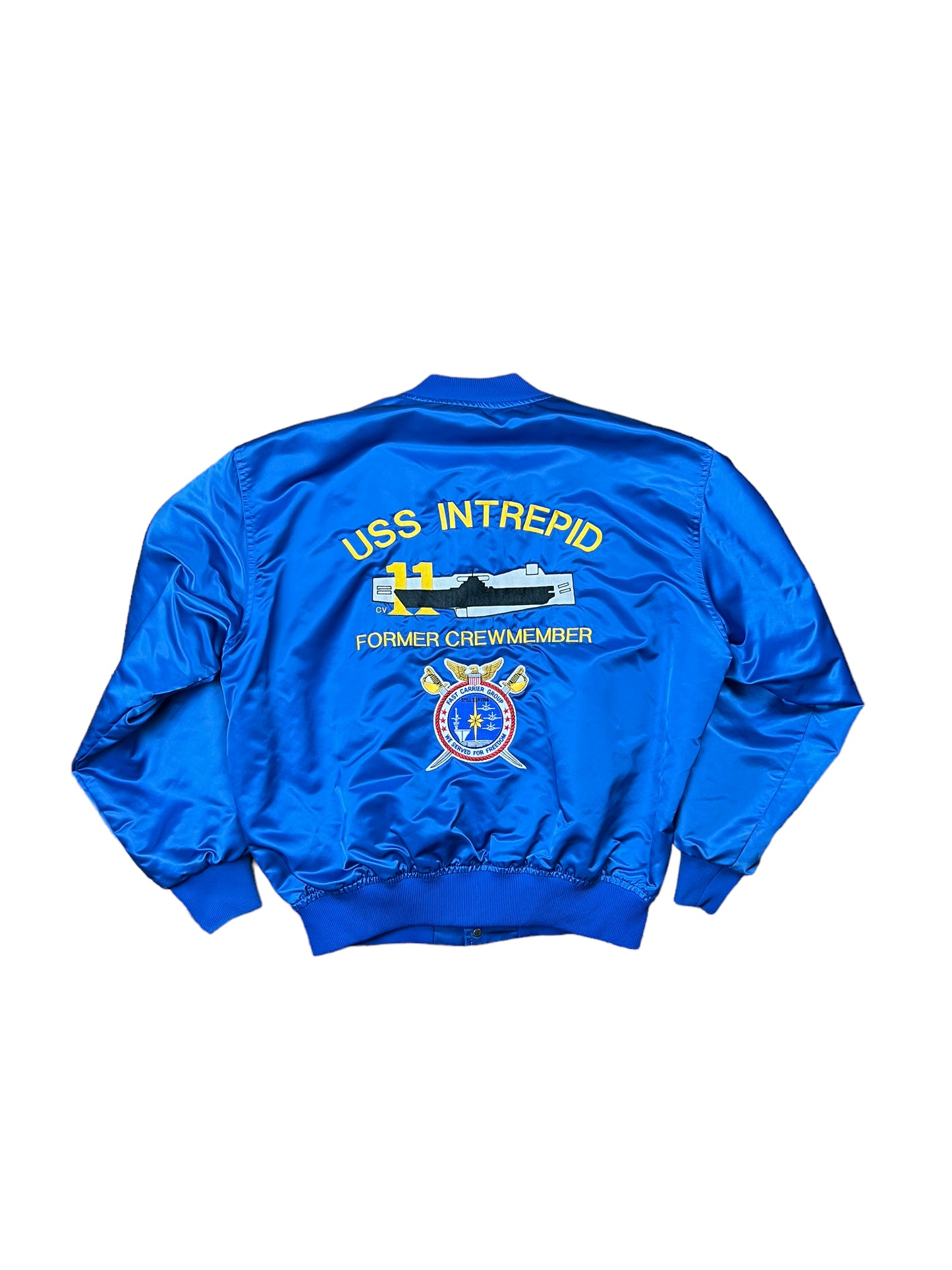 USS Intrepid Crew Member Satin Bomber Jacket - XL