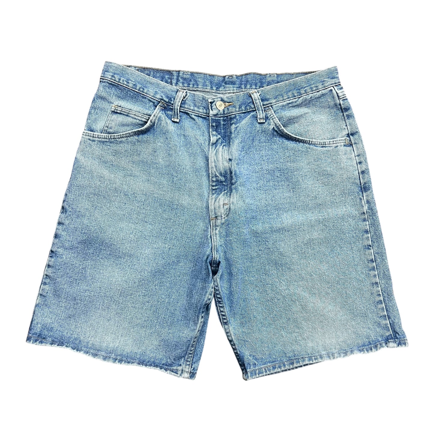 Wrangler Faded Light Wash Jean Shorts - 34”