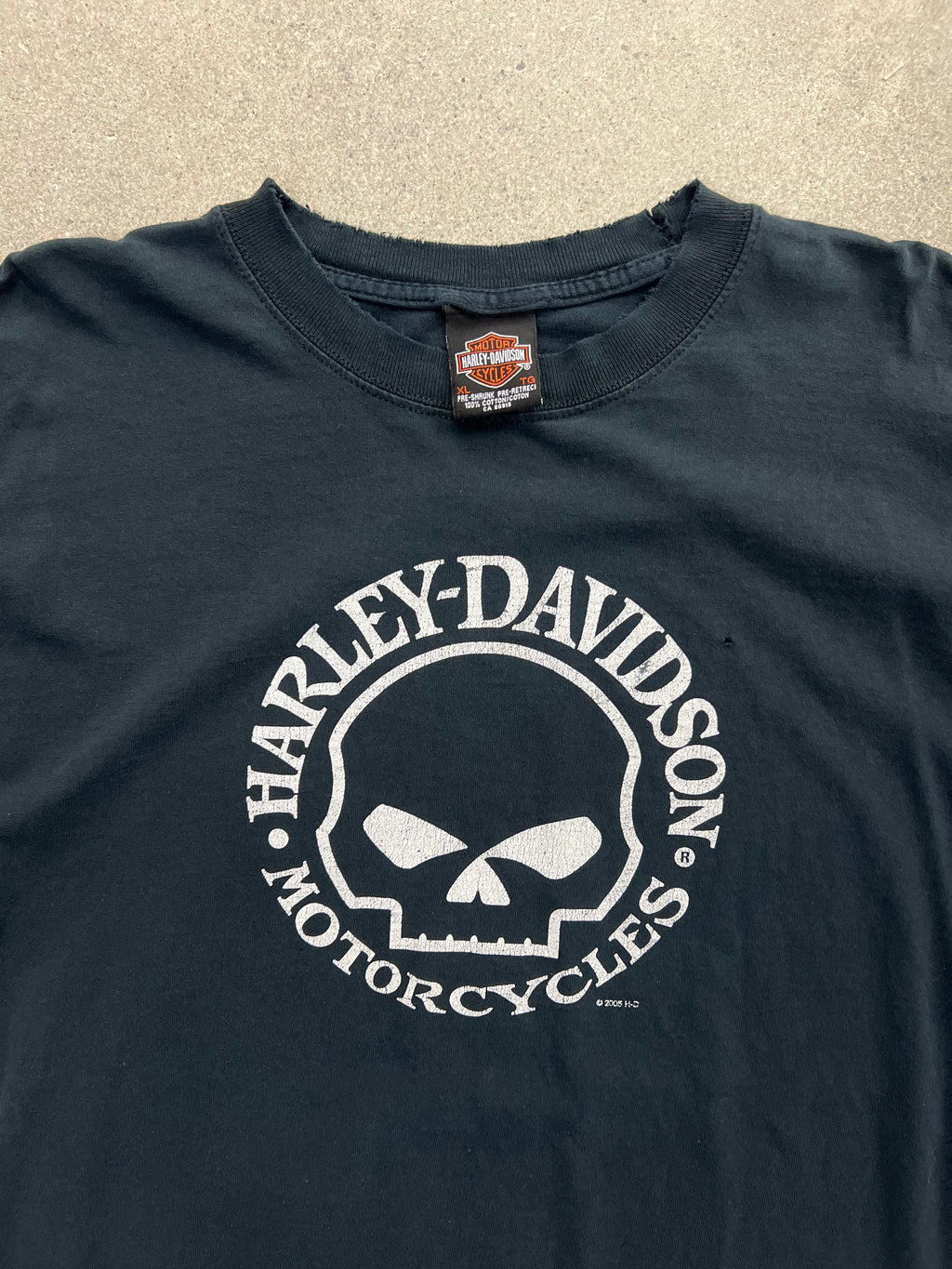 2005 Harley-Davidson Skull Long Sleeve Shirt - XL