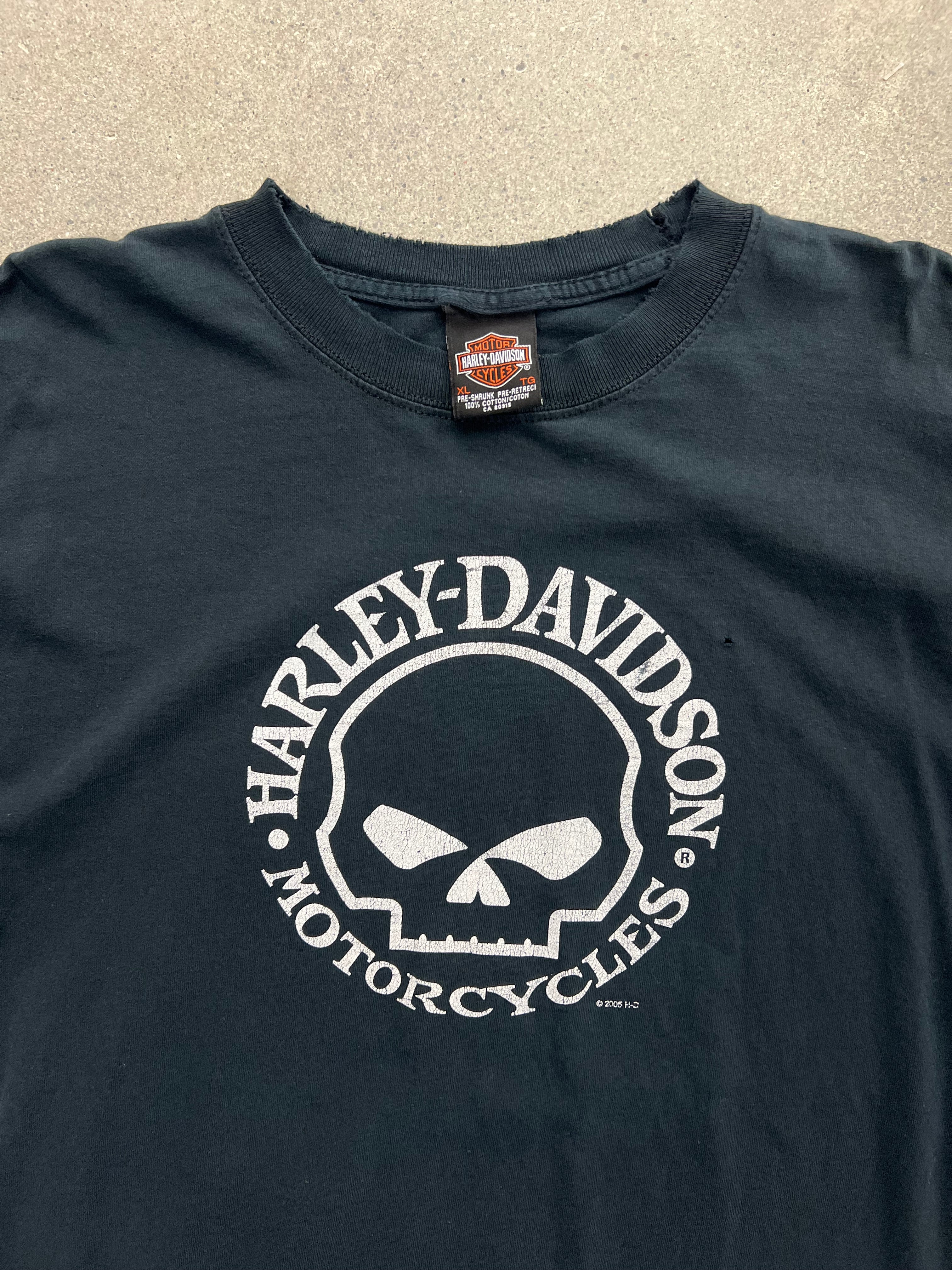 2005 Harley-Davidson Skull Long Sleeve Shirt - XL