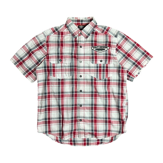 Harley-Davidson Plaid Short Sleeve Button-up Shirt - L