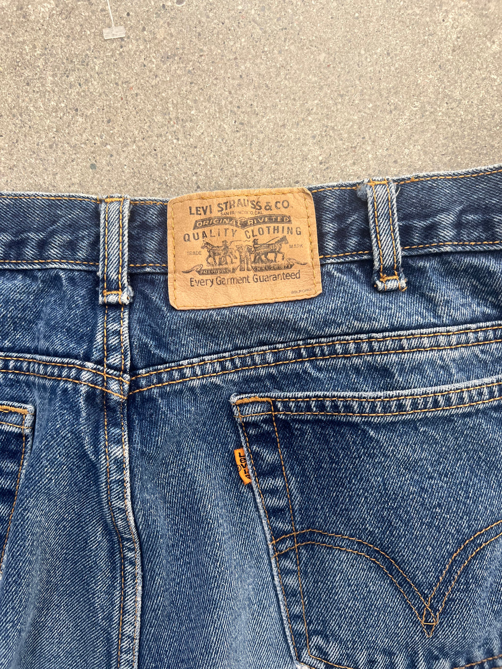Faded Levi’s Orange Tab Jeans - 35”