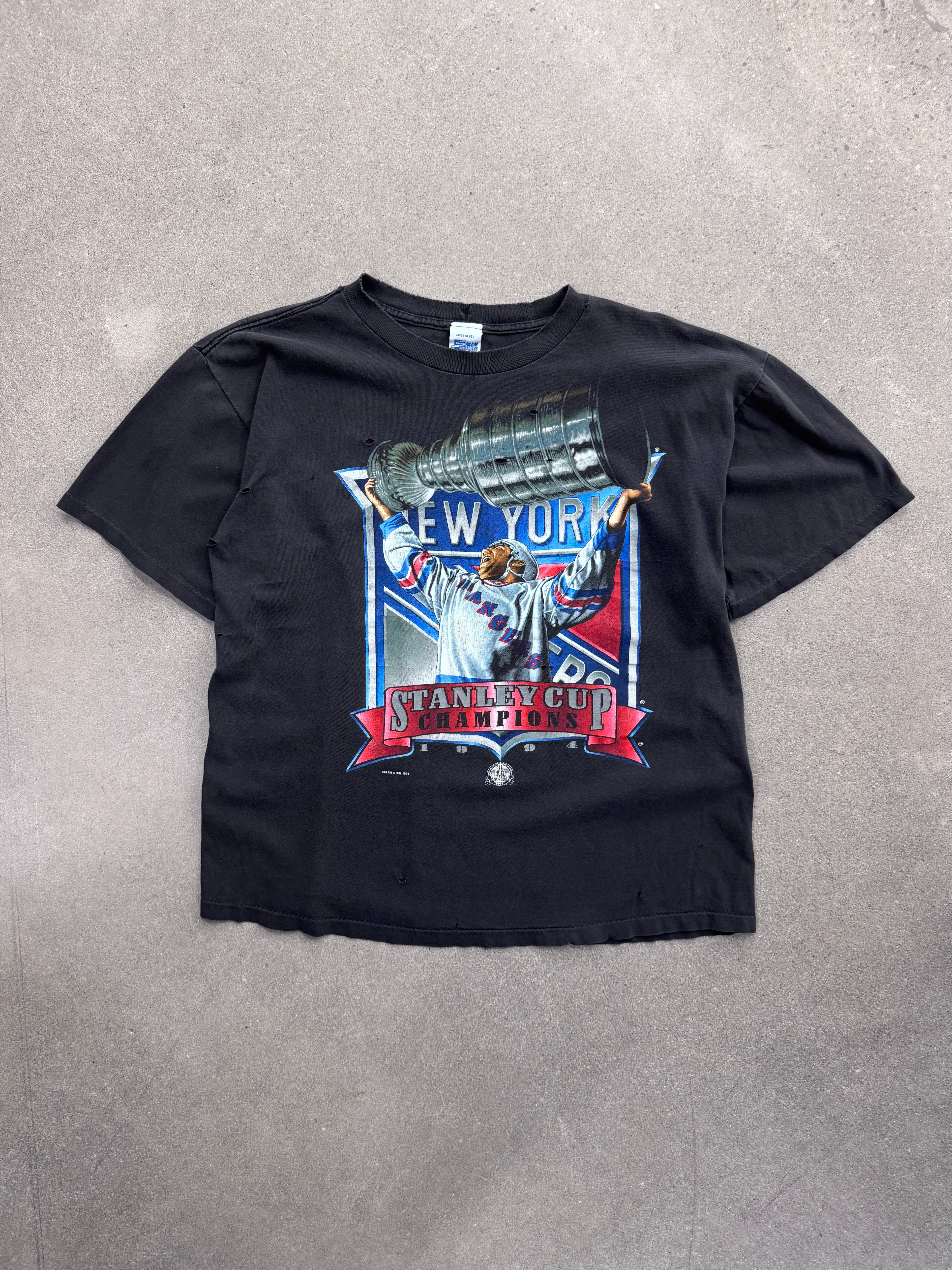 1994 Salem Sportswear New York Rangers Stanley Cup NHL Champions T-Shirt - L