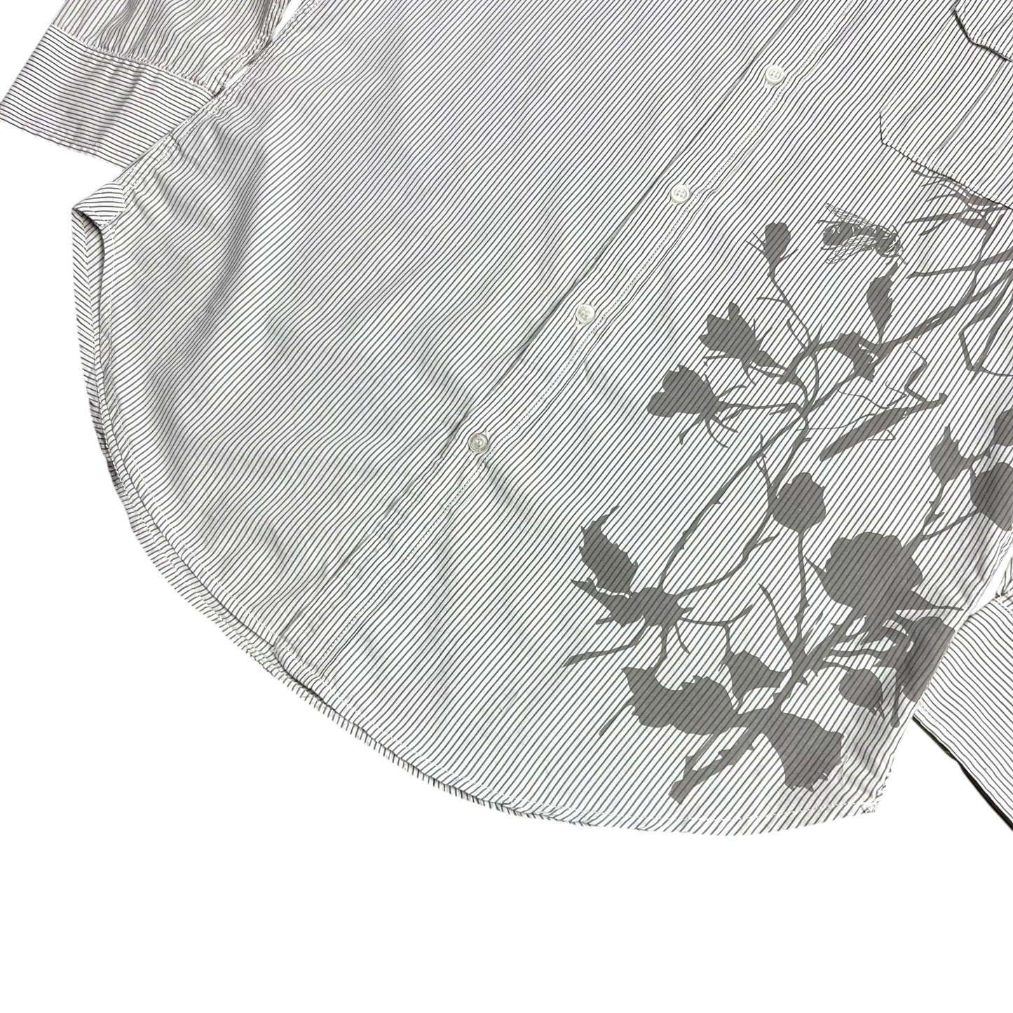 Billabong Flower Print Striped Button-up Shirt - XL