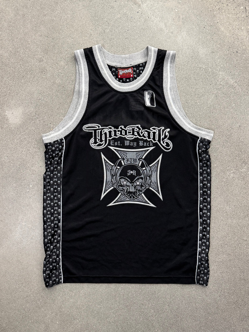 Third Rail Skull & Cross Basketball Jersey - L