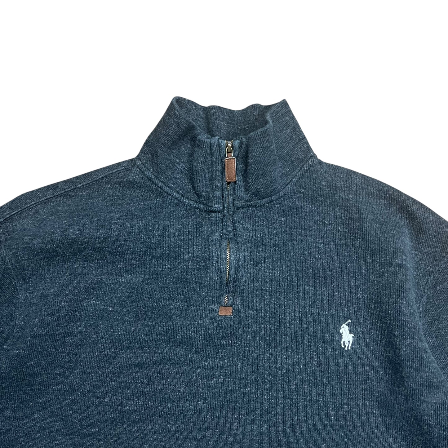 Polo Ralph Lauren Charcoal Quarter-Zip Sweater - L