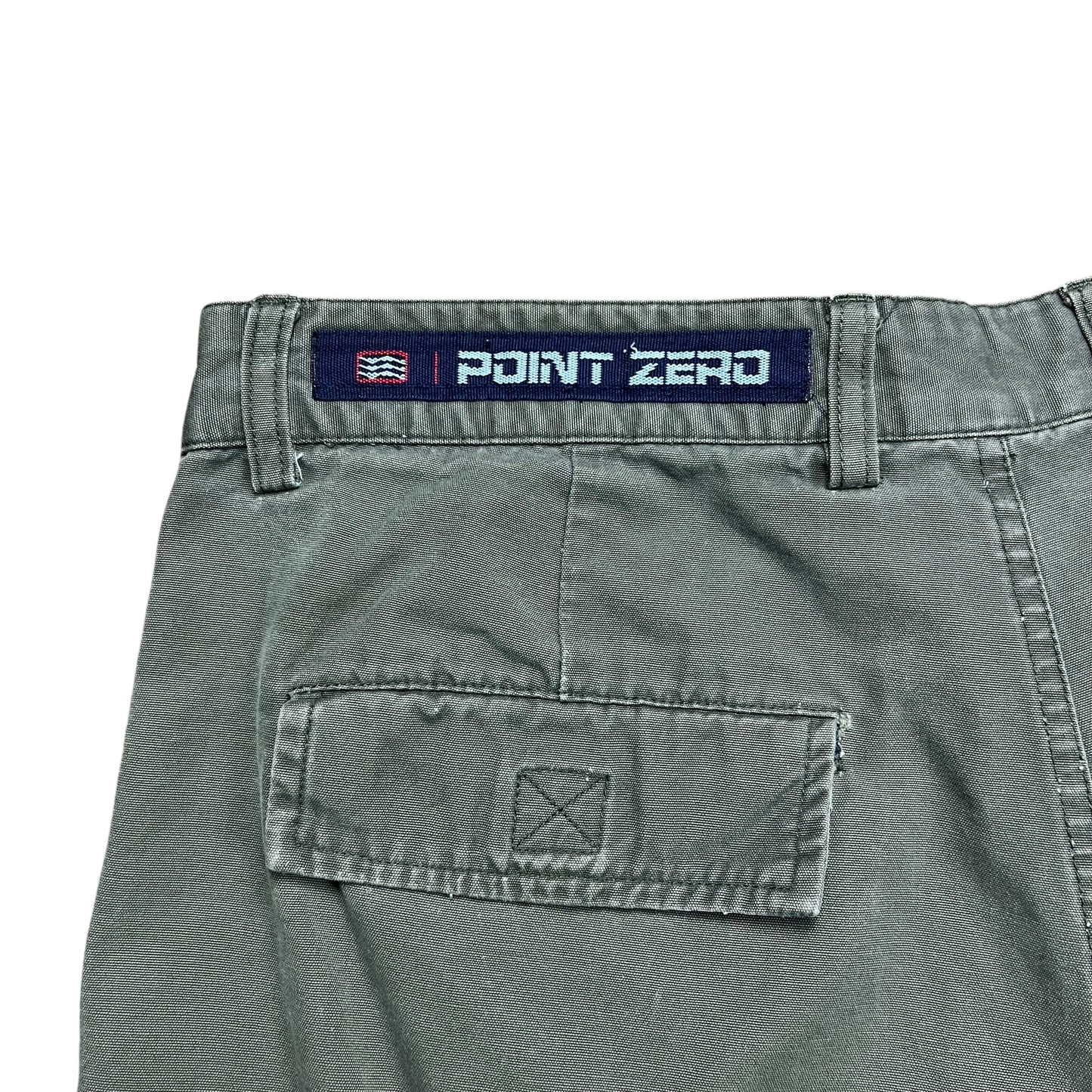 Point Zero Dark Green Cargo Shorts - 34"