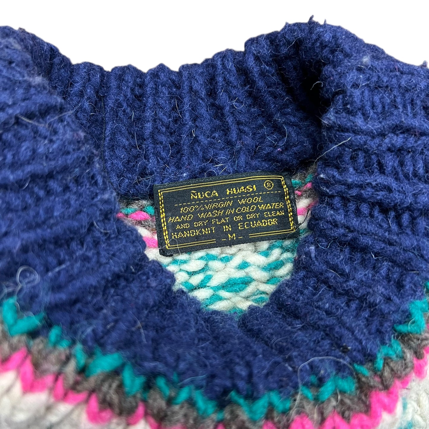 Nuca Huasi Hand Knit Wool Sweater - M