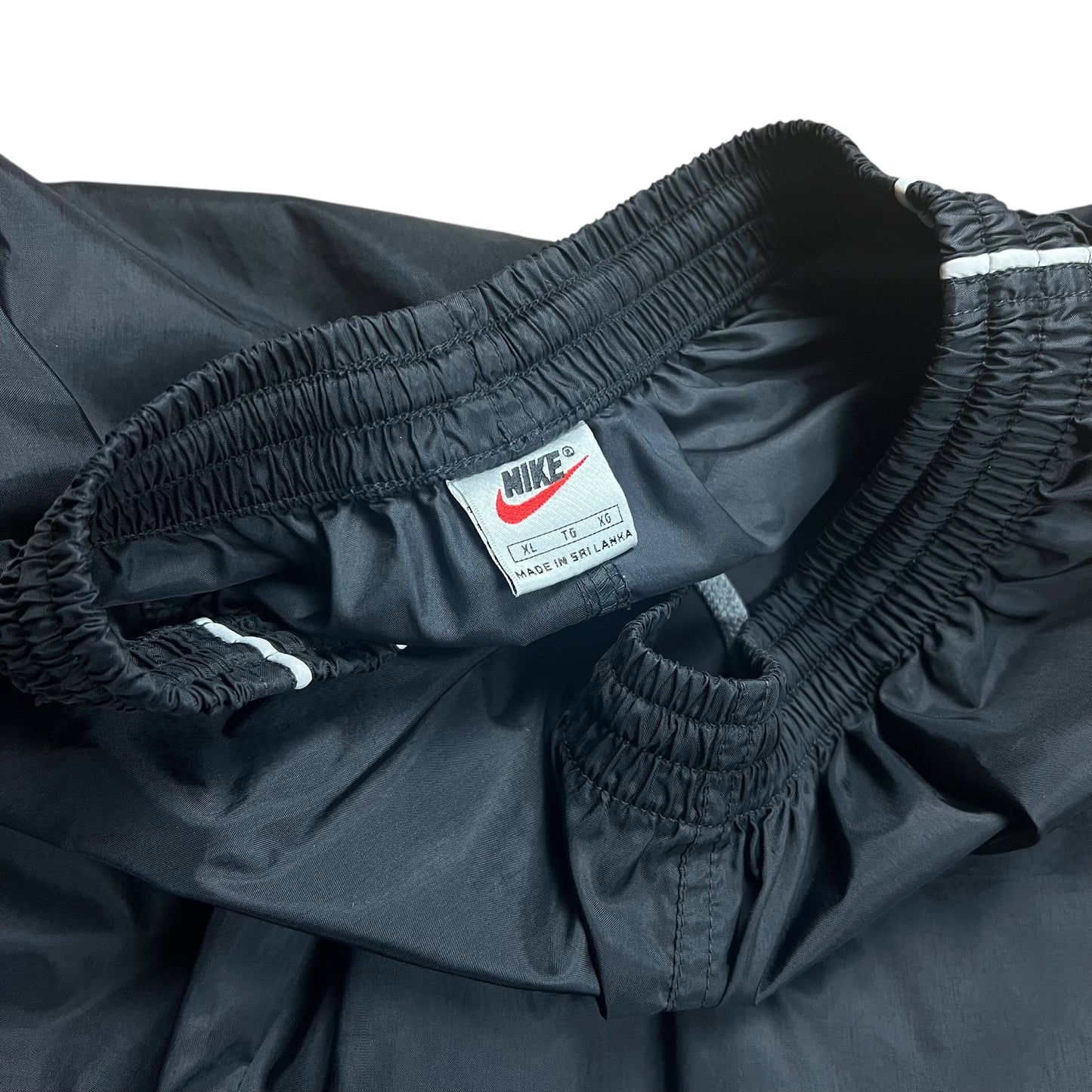Nike Yellow Check Black Shell Track Pants - XL