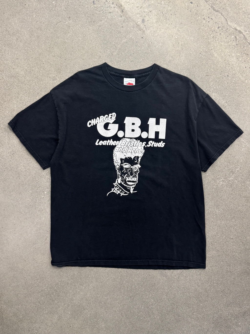 GBH Leather Bristle Studs & Acne T-Shirt - XL