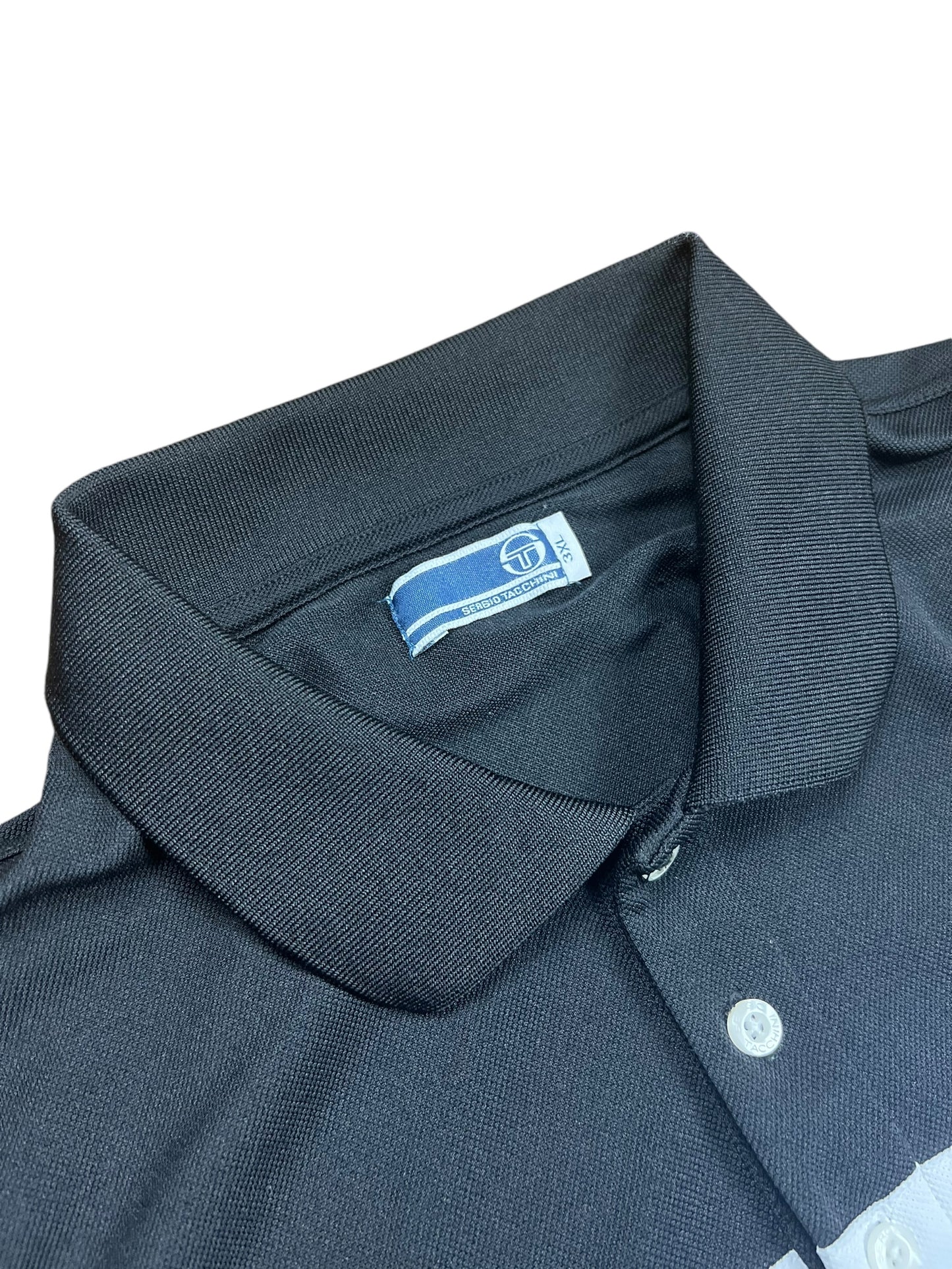 Sergio Tacchini Black Polo Shirt - XL