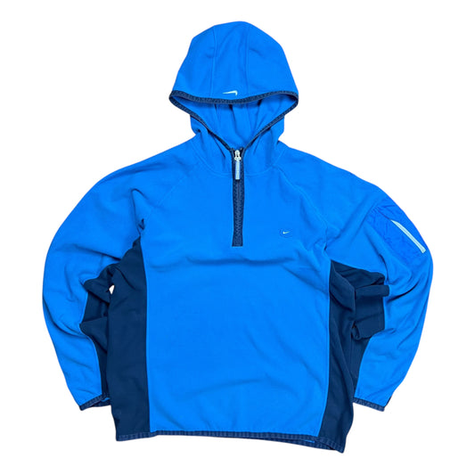Nike Blue Quarter Zip Fleece Sweater - L