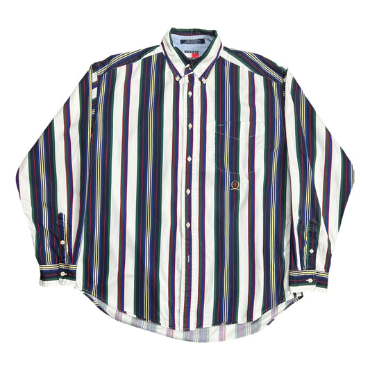 Tommy Hilfiger Striped Button-up Shirt ￼- XL