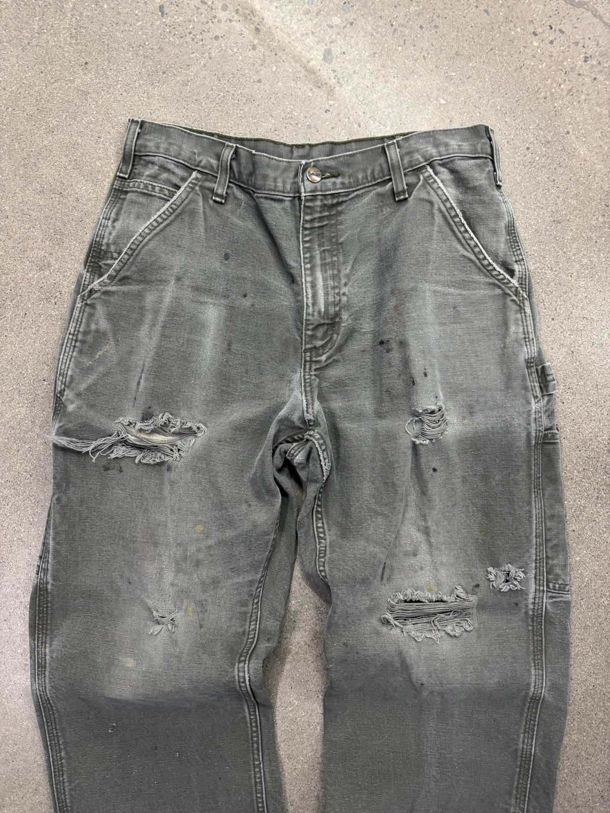 Faded & Distressed Carhartt Carpenter Work Pants - 31"