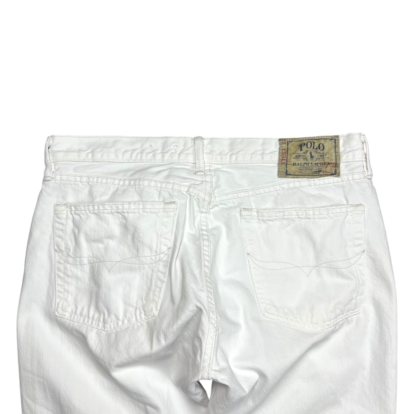 Polo Ralph Lauren White Bootcut Destino Jeans - 34"