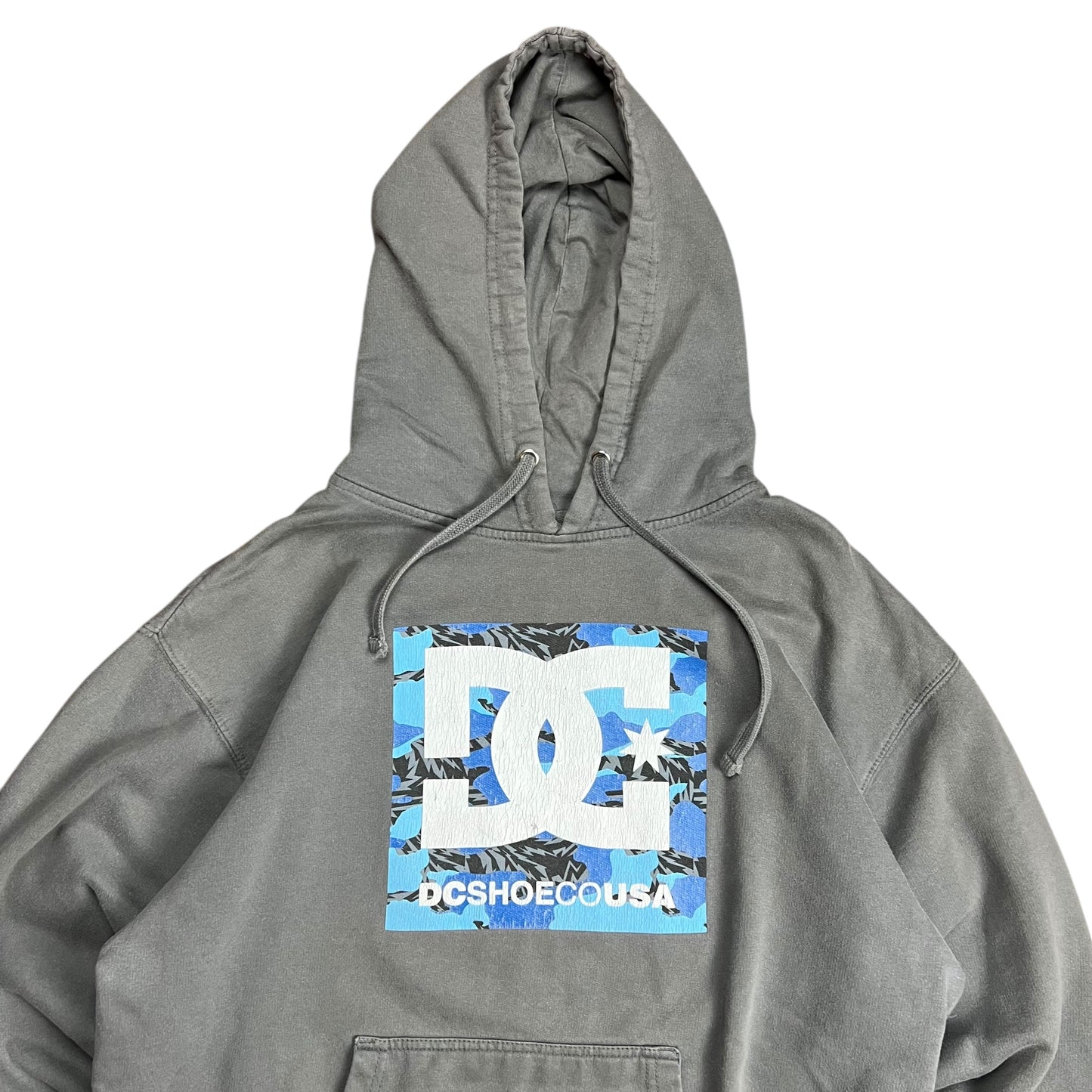 DC Shoe Co. Grey Logo Hoodie - L