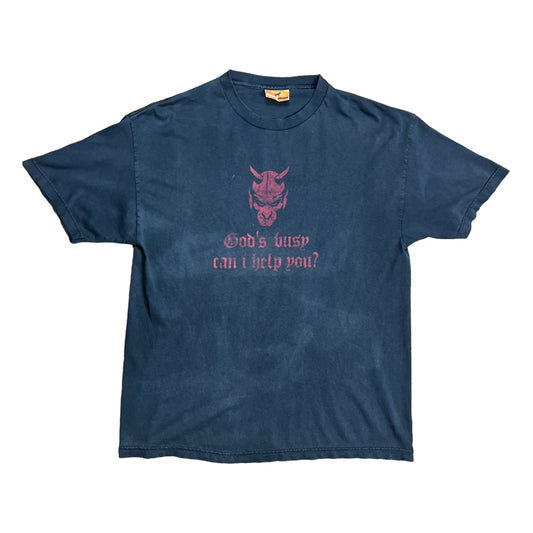 Faded “God’s Busy” T-shirt - XL