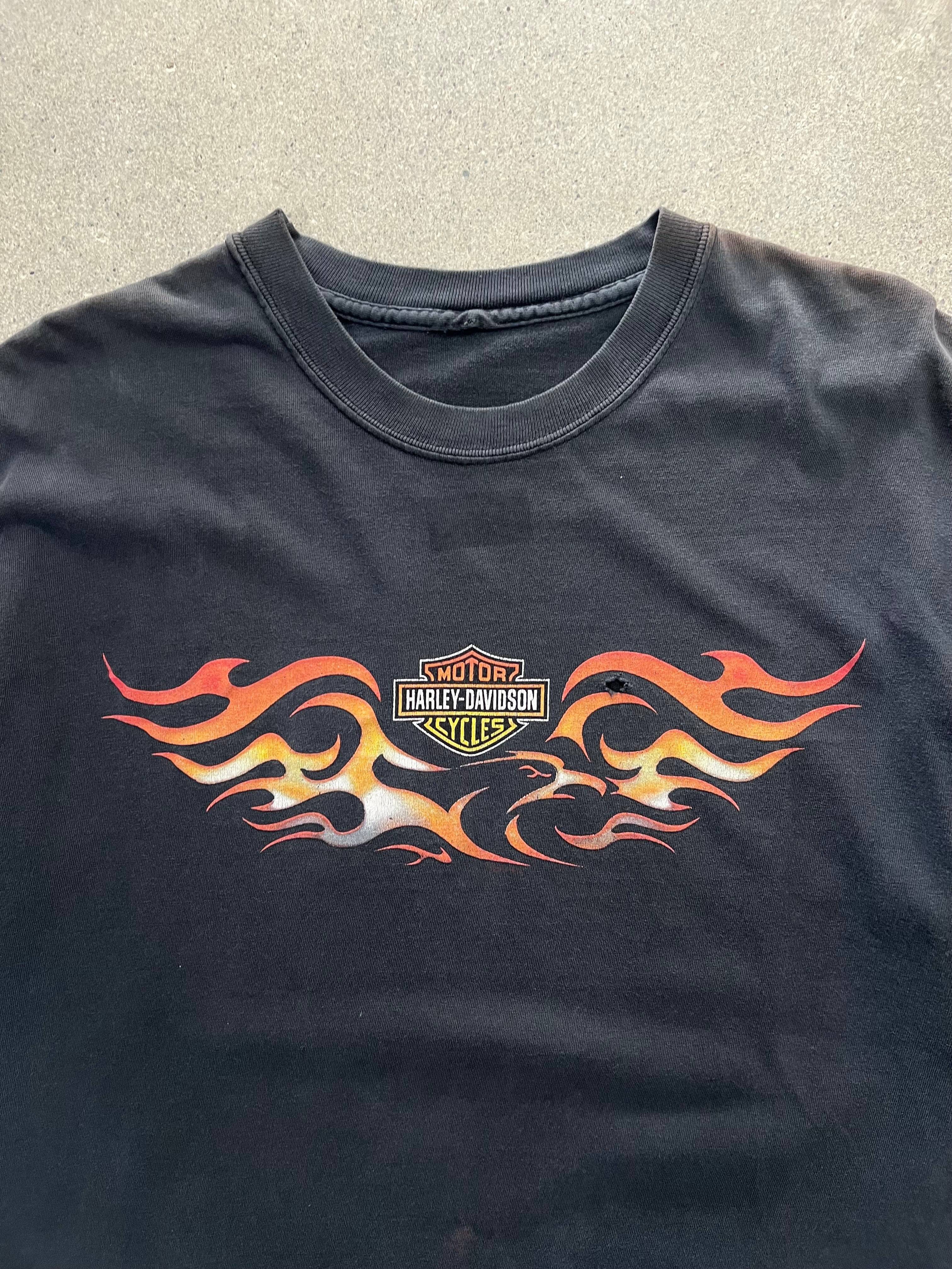 2004 Faded Harley-Davidson Myrtle Beach Flame T-Shirt - L