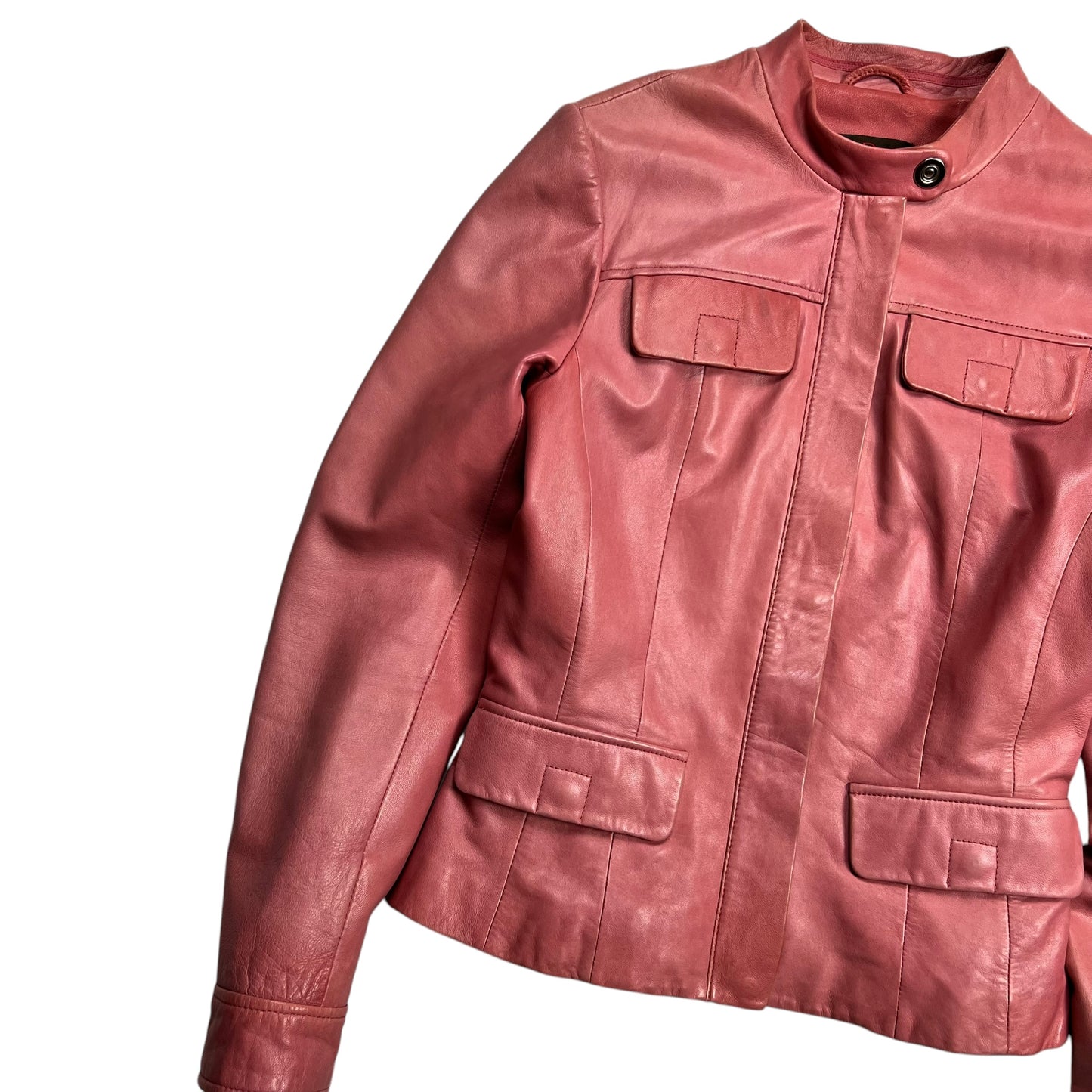 Danier Soft Pink Leather Jacket - XS