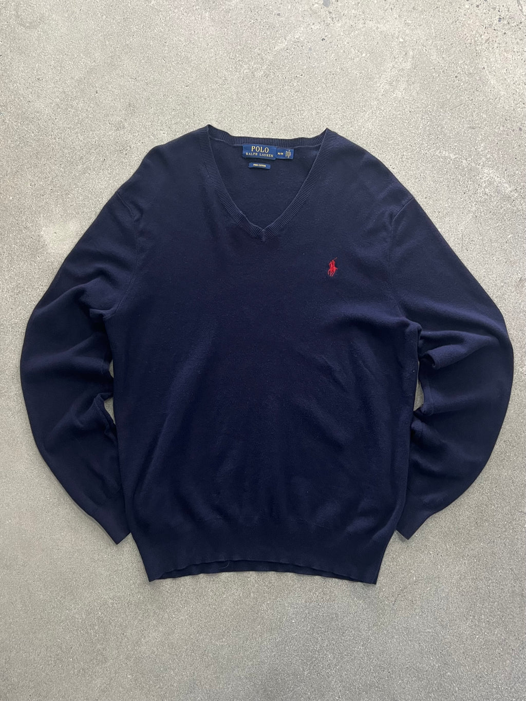 Polo Ralph Lauren Pima Cotton V-Neck Sweater - L