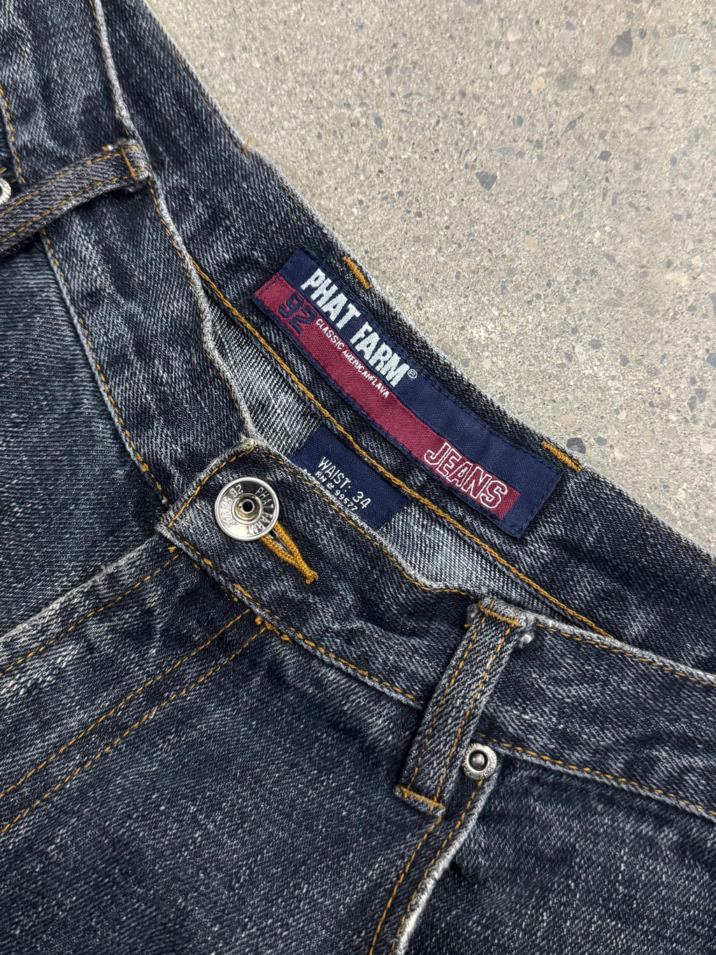 Phat Farm Distressed Patchwork Jeans - 34"