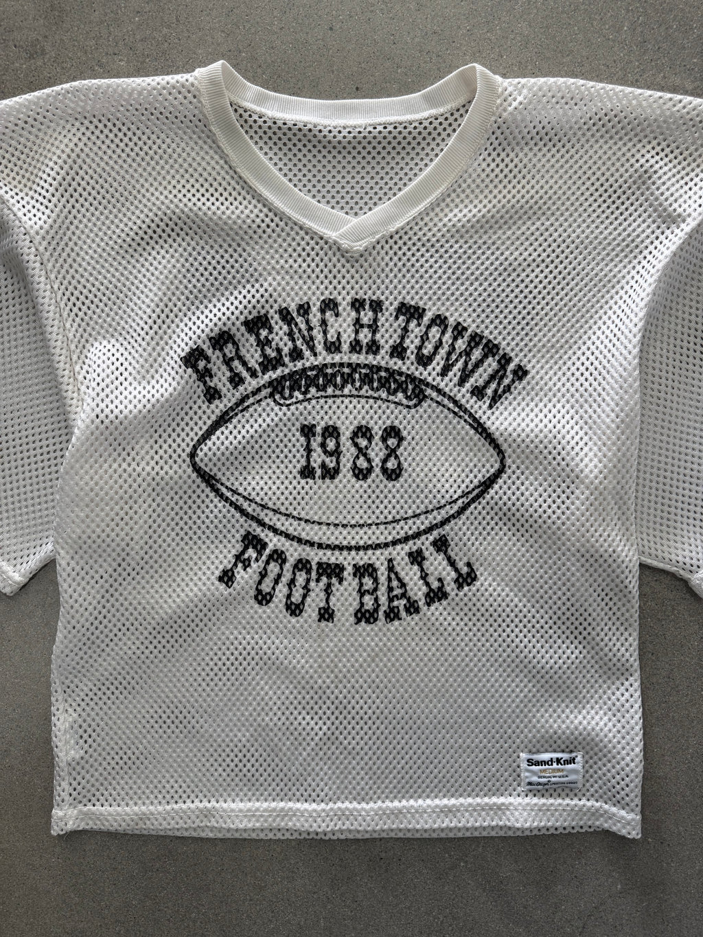 1988 French Town Cropped Mesh Practice Football Jersey - M