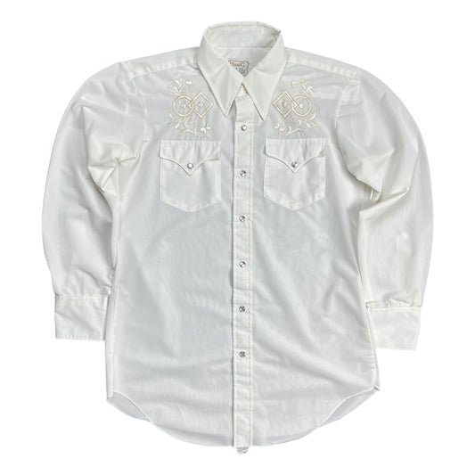 H BAR C Long Tail Sheer Western Button-up Shirt - L