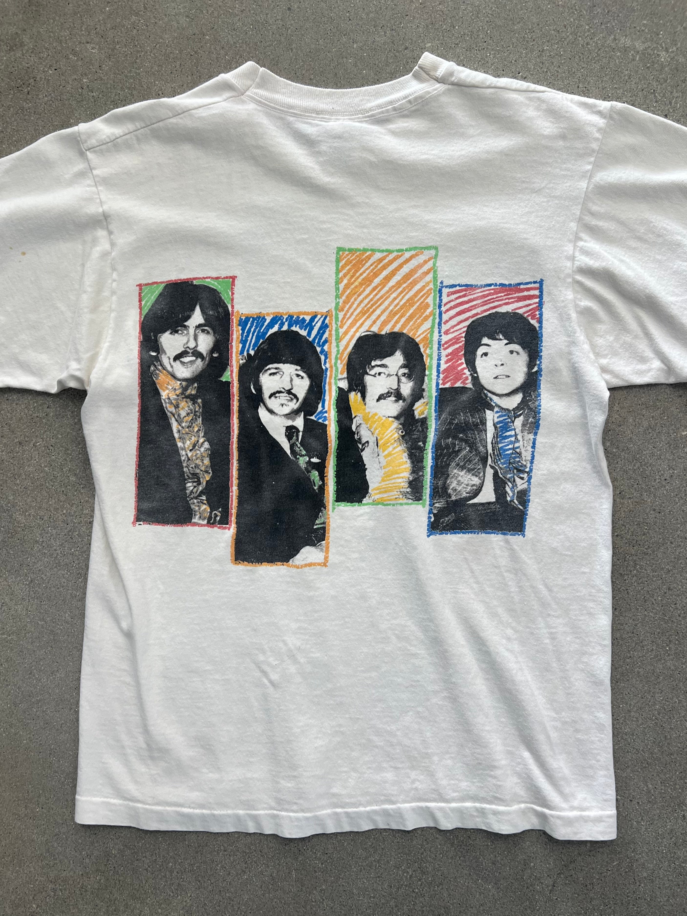 1989 The Beatles By Andy Warhol Pop Art Band T-Shirt - S