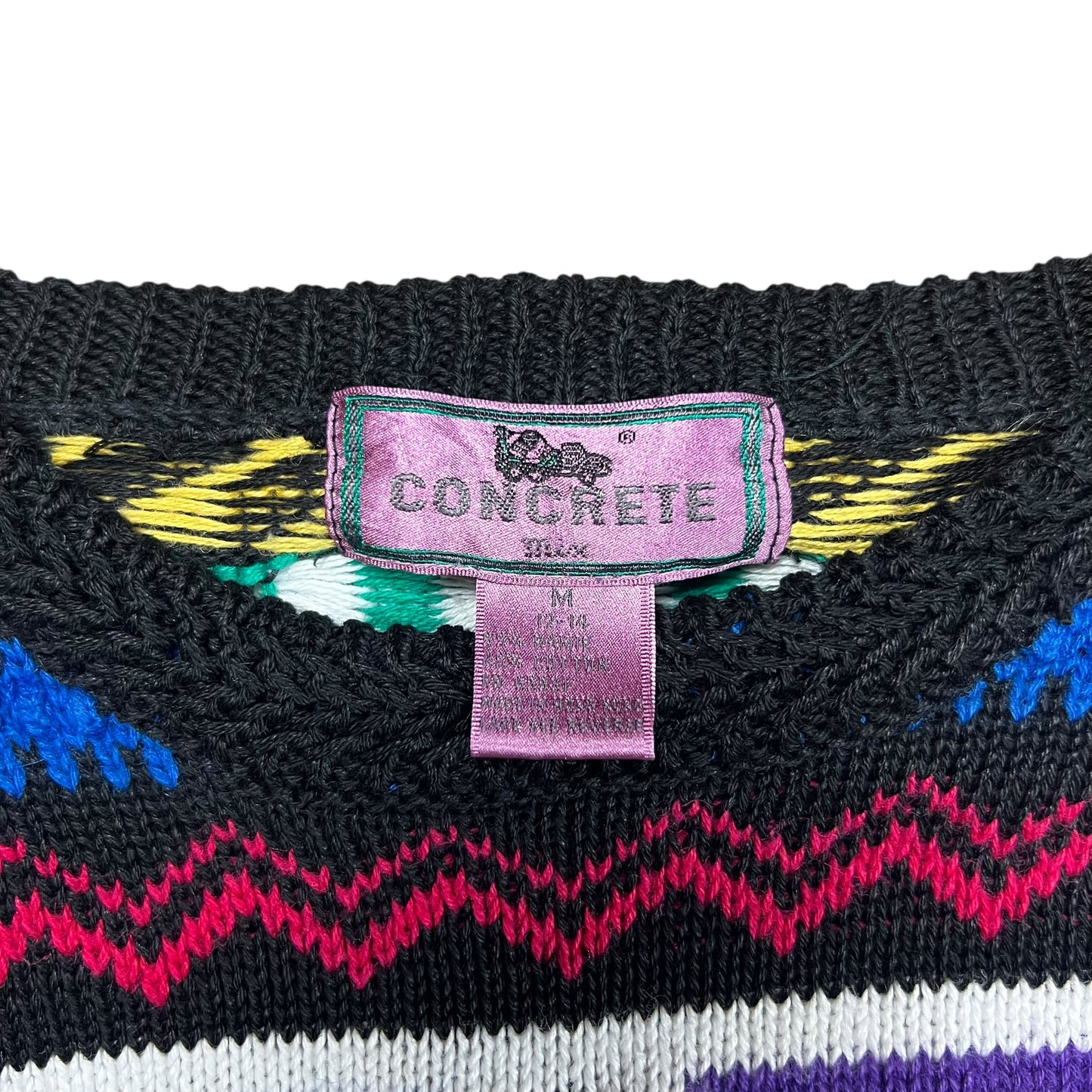 Concrete Multi-coloured 3D Knit Sweater - XS