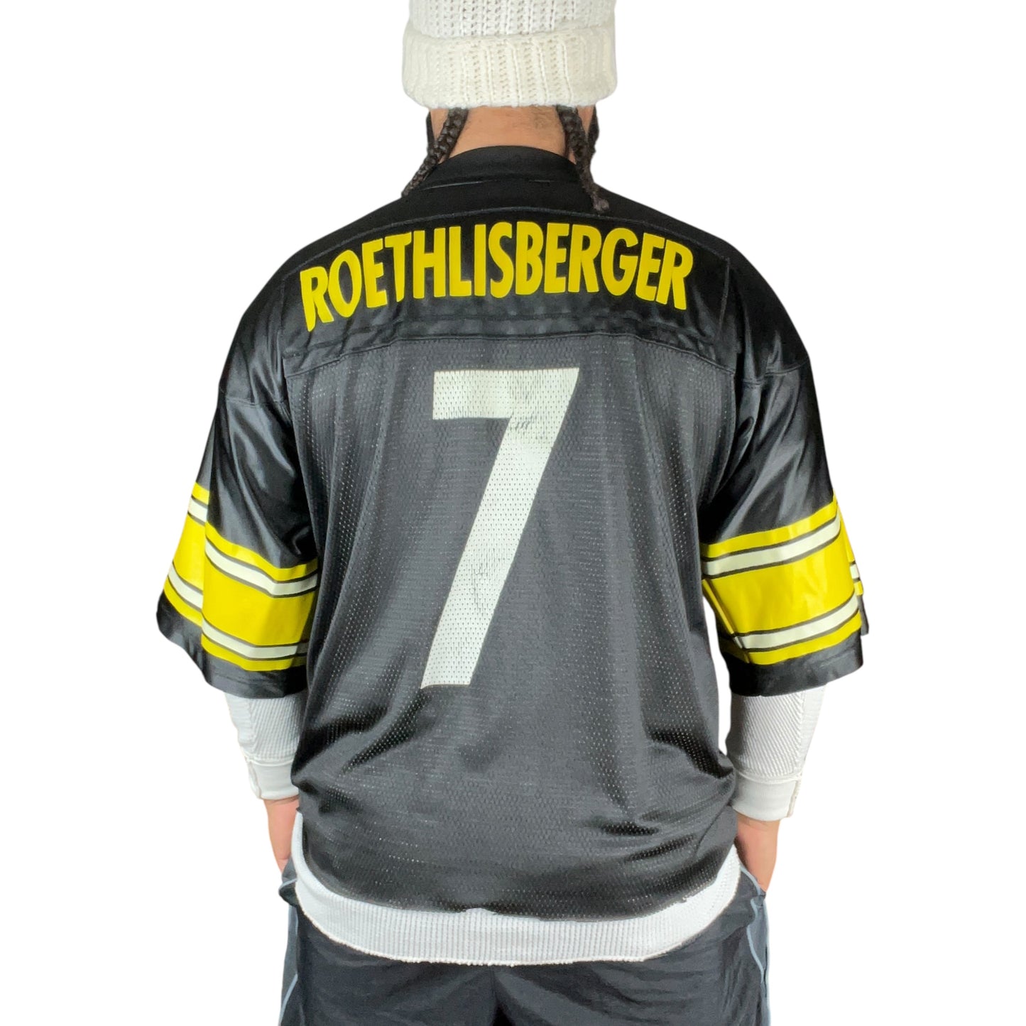 Reebok Pittsburgh Steelers Cropped NFL Jersey - L