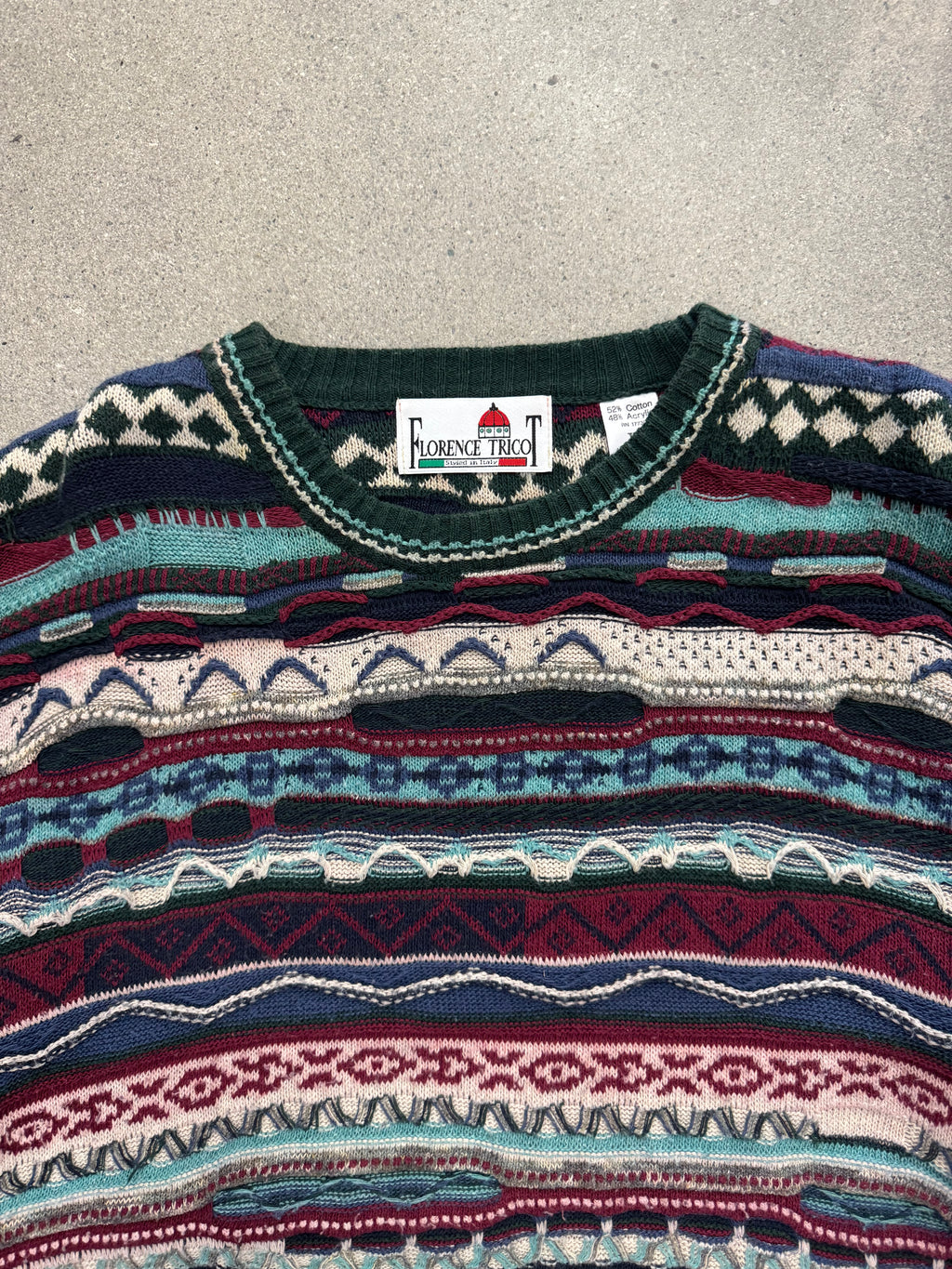 Florence Tricot 3D Cable Knit Sweater - XL