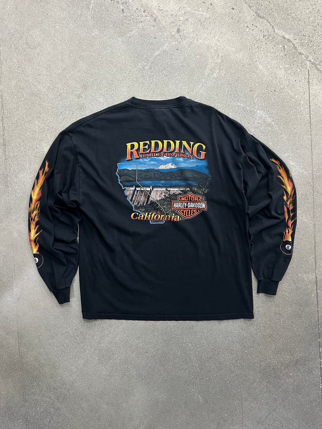 2006 Harley-Davidson Flame 8 Ball Long Sleeve Shirt - XL