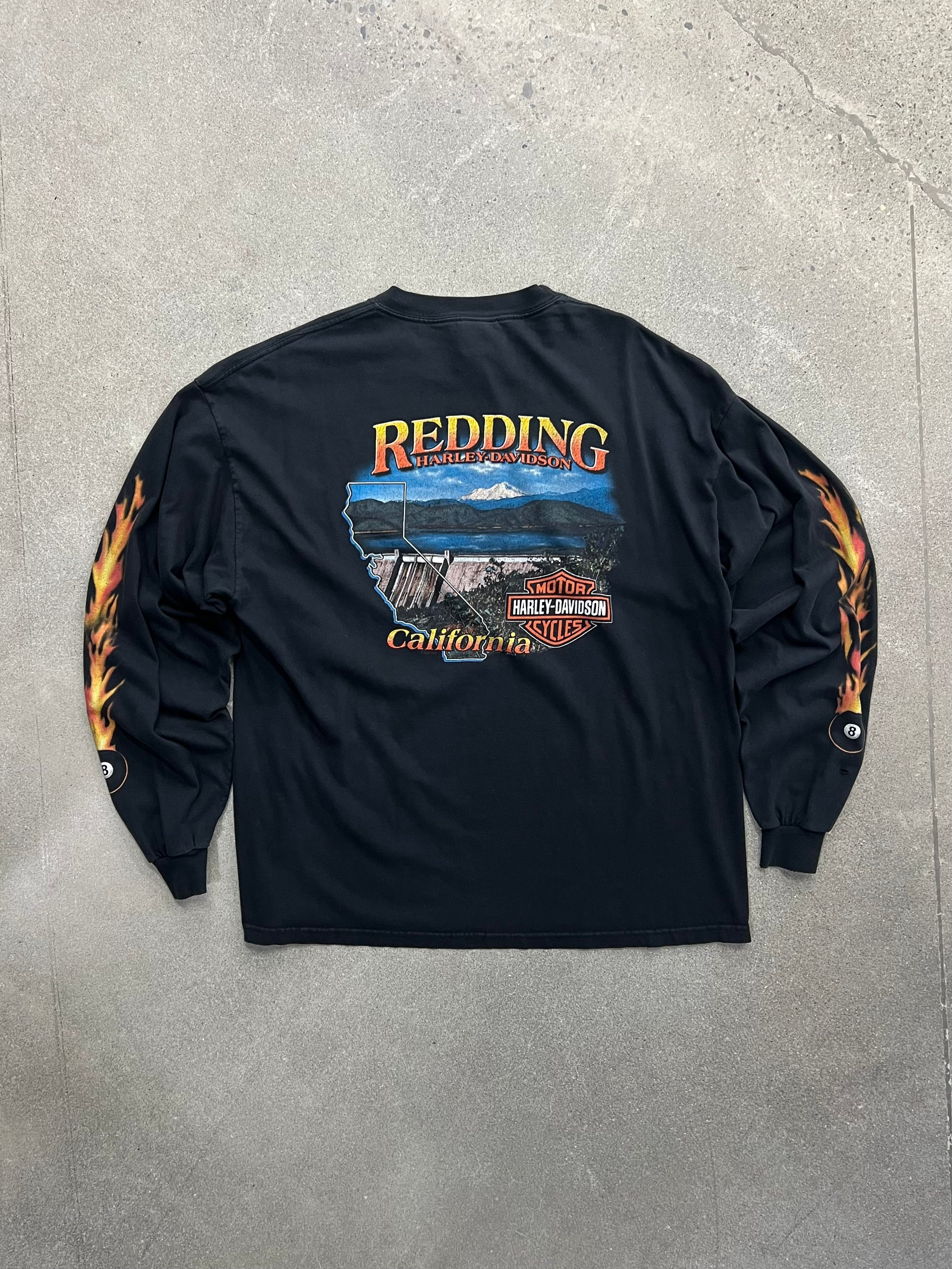2006 Harley-Davidson Flame 8 Ball Long Sleeve Shirt - XL