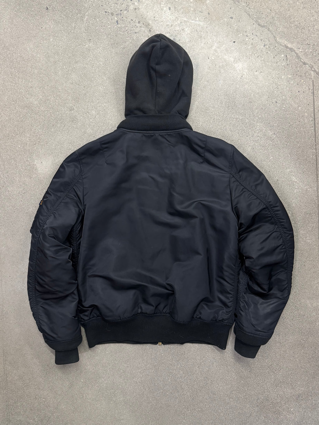 Alpha Industries MA-1 D-Tec Hood Flight Bomber Jacket - M
