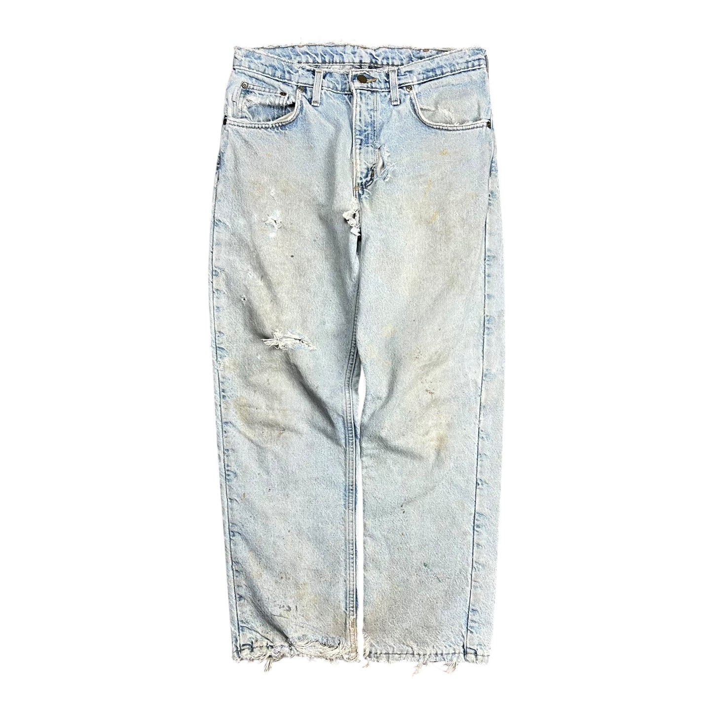 Carhartt Distressed Blanket Lined Light Wash Jeans - 31"