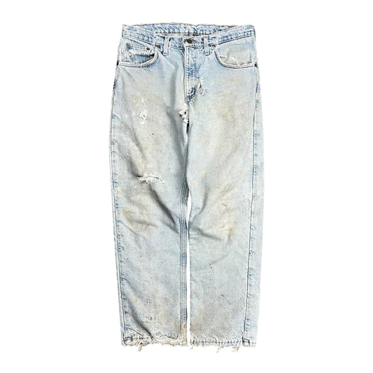 Carhartt Distressed Blanket Lined Light Wash Jeans - 31"