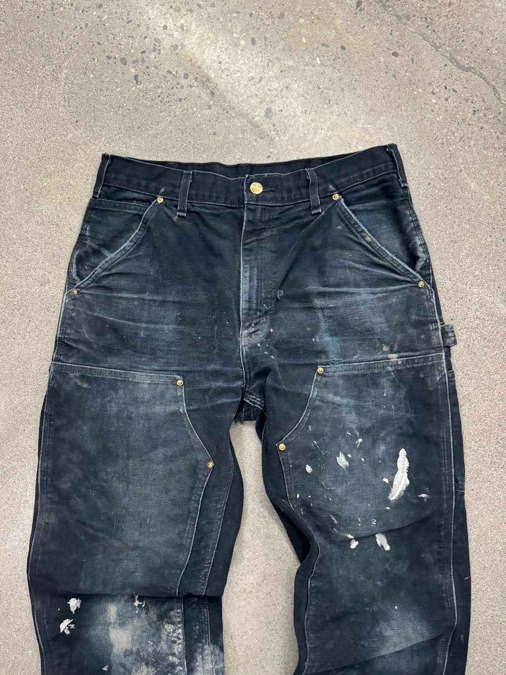 Faded Carhartt Double Knee Work Pants - 32"
