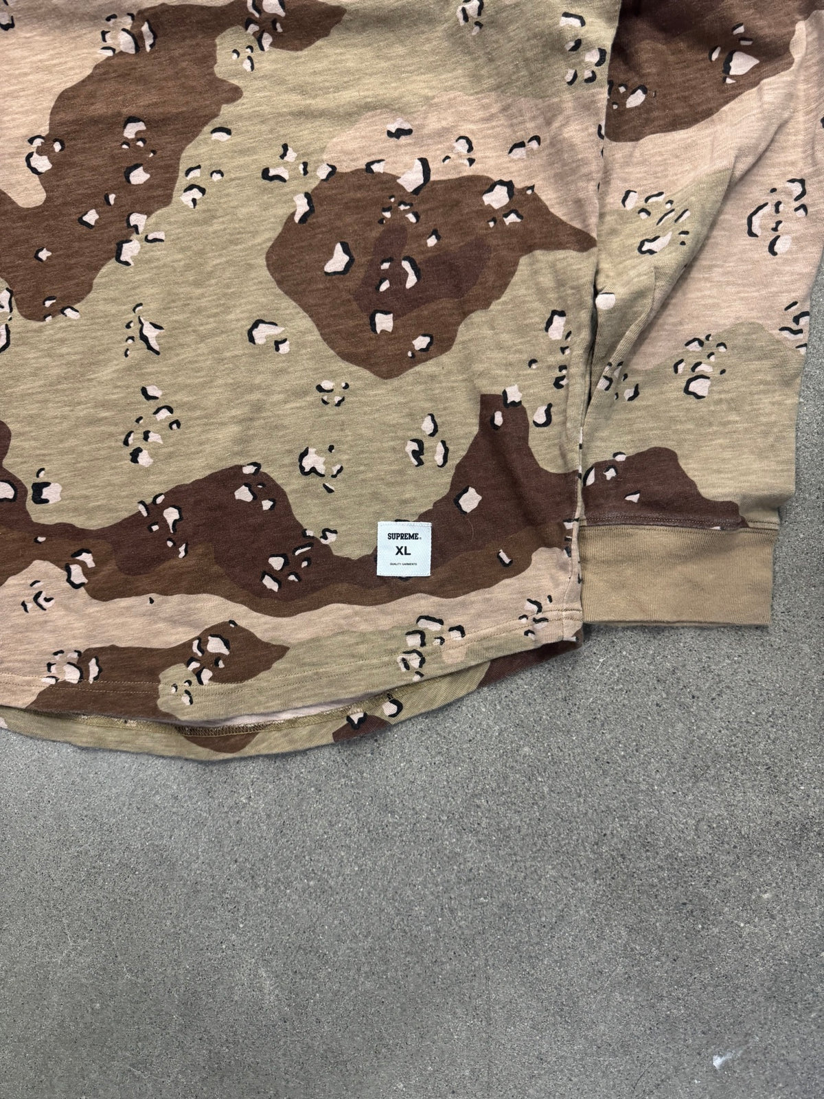 Supreme Desert Camo Long Sleeve Jersey Knit Shirt - XL
