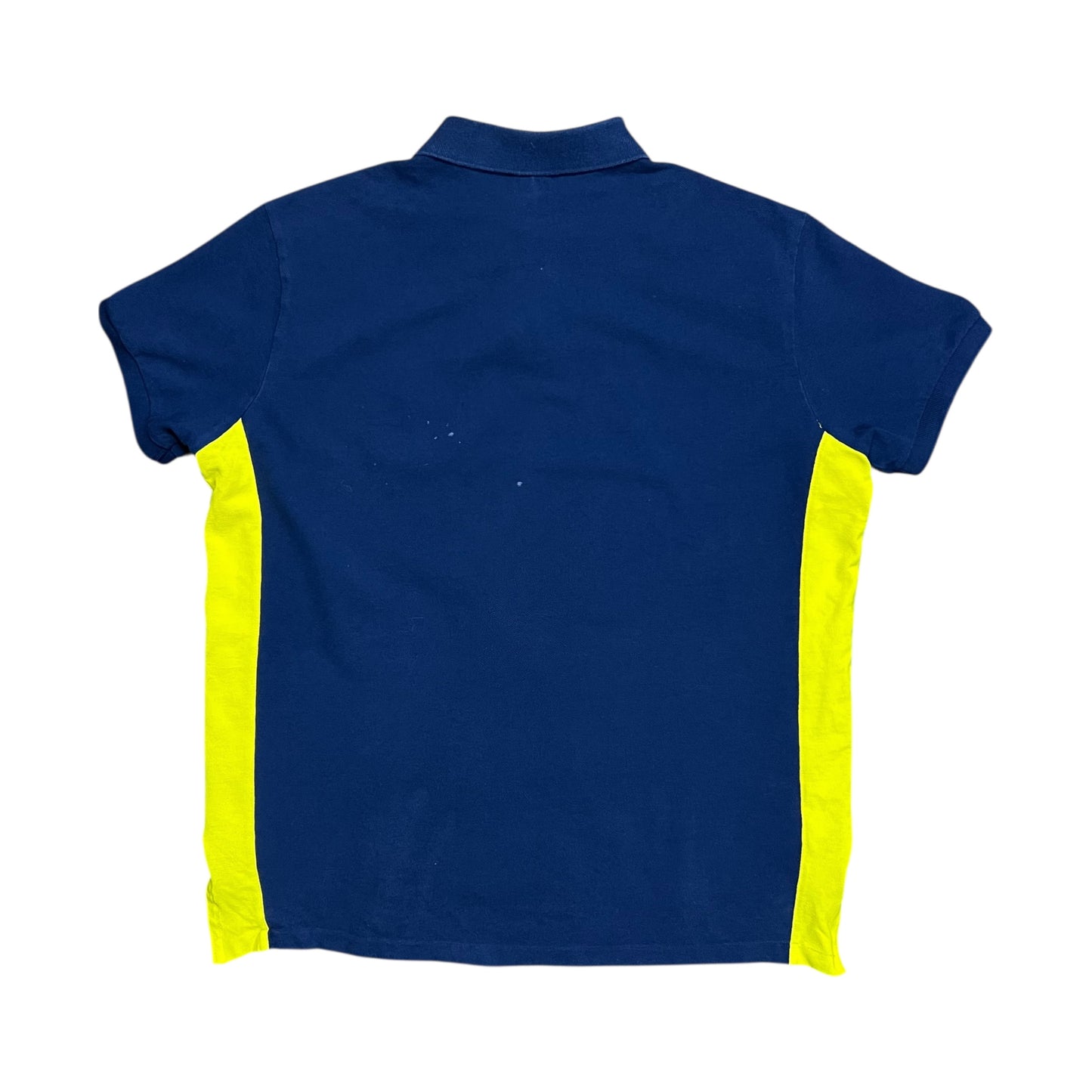 Polo Ralph Lauren Navy & Yellow Big Pony Polo Shirt - L