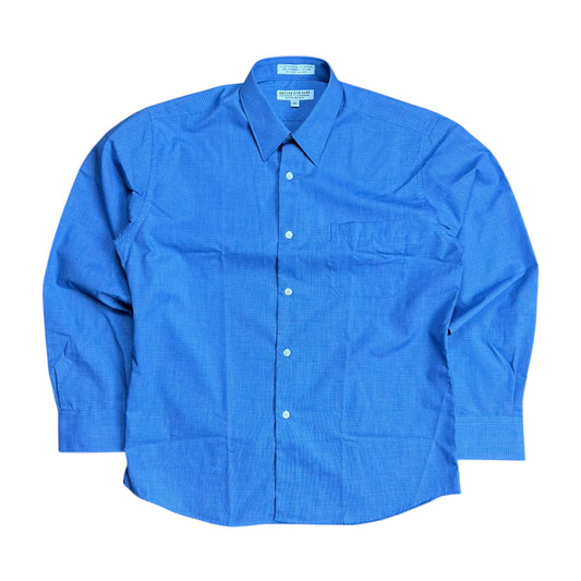 Monsieur by Givenchy Blue Checkered Button-up Shirt - S