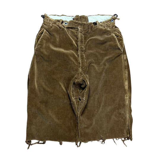 Soft Brown Corduroy Capris - 32"