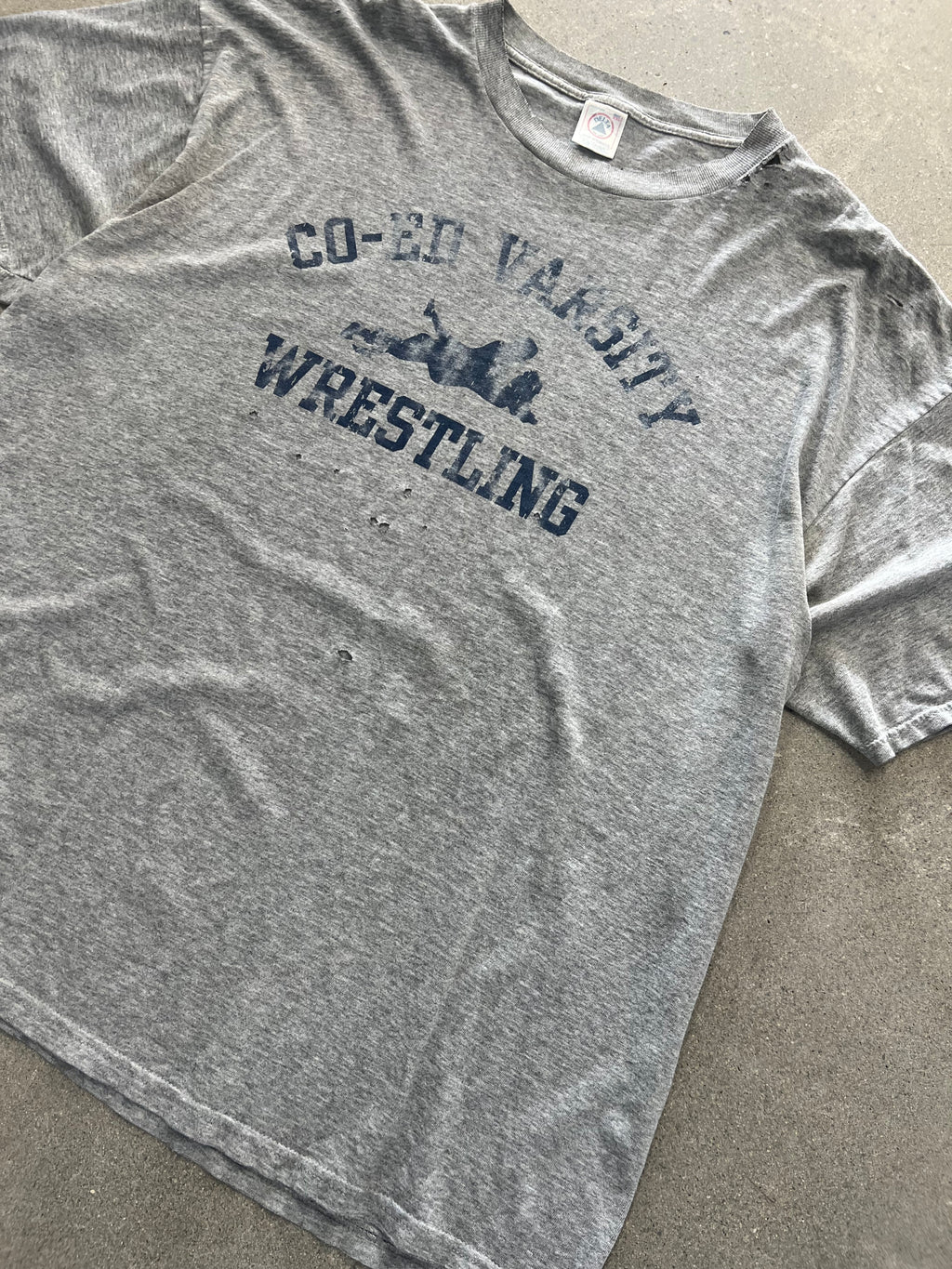 Faded Co-Ed Varsity Wrestling T-Shirt - XXL