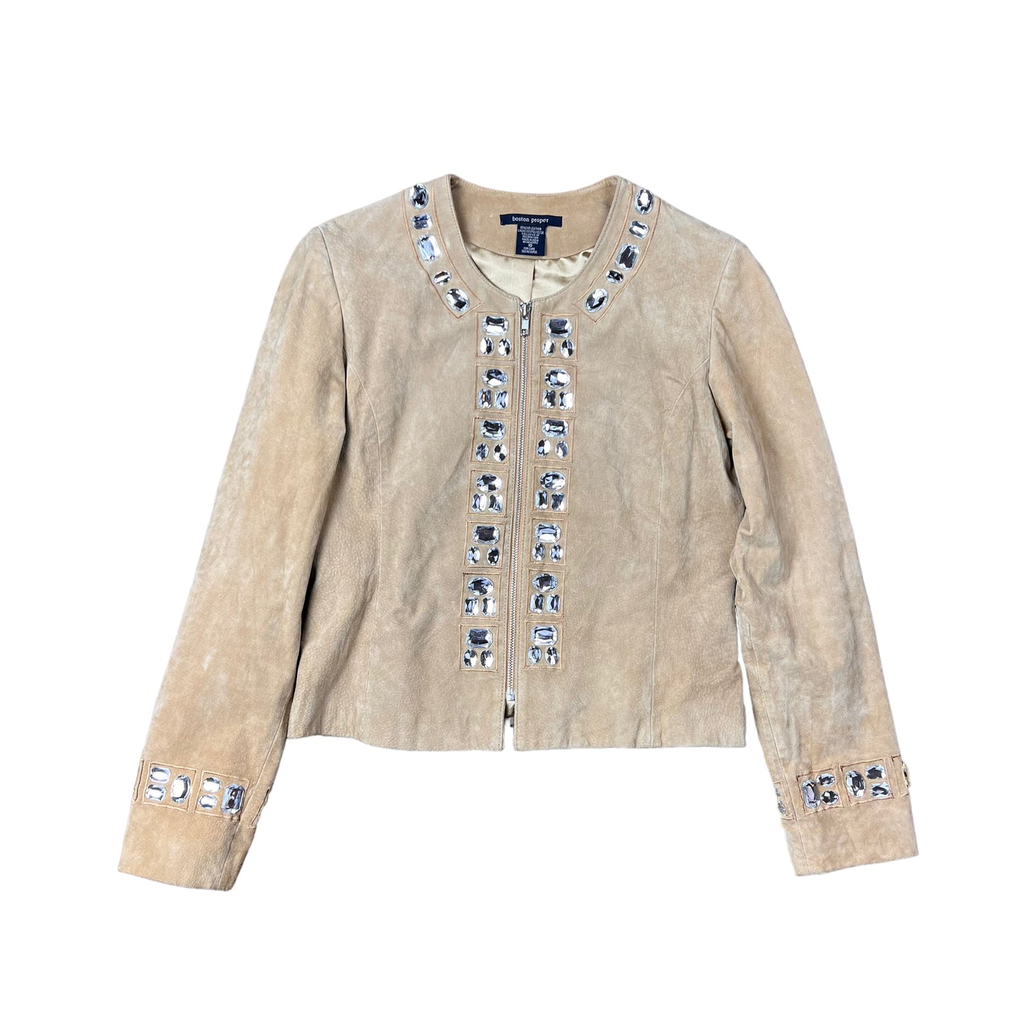 Boston Proper Leather Jewel Jacket - M