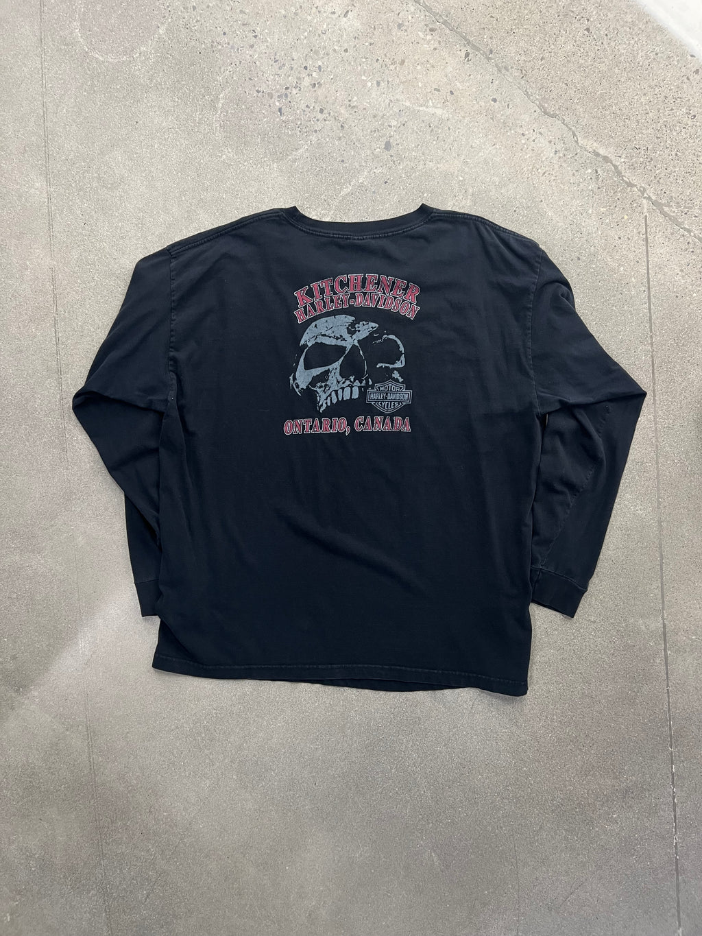 2008 Harley-Davidson Skull Rider Long Sleeve Shirt - XXXL