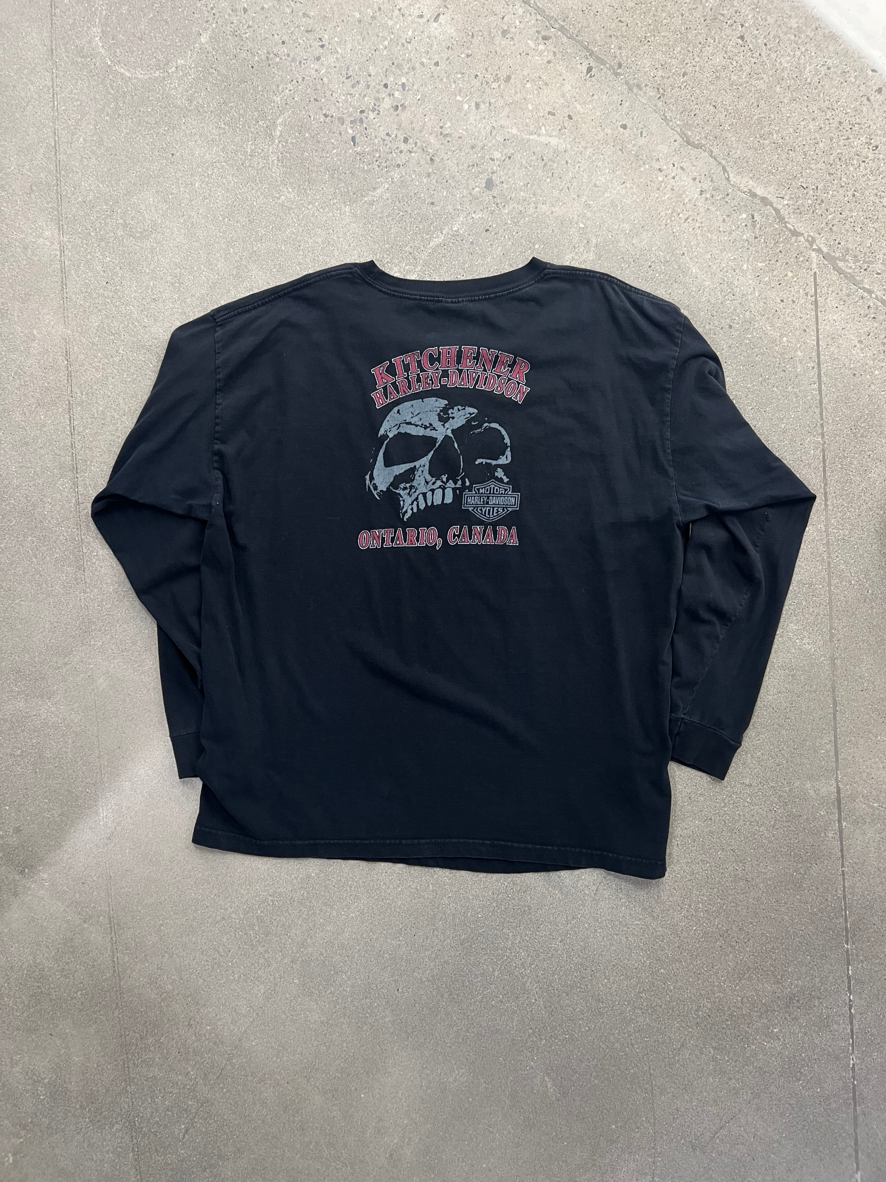 2008 Harley-Davidson Skull Rider Long Sleeve Shirt - XXXL