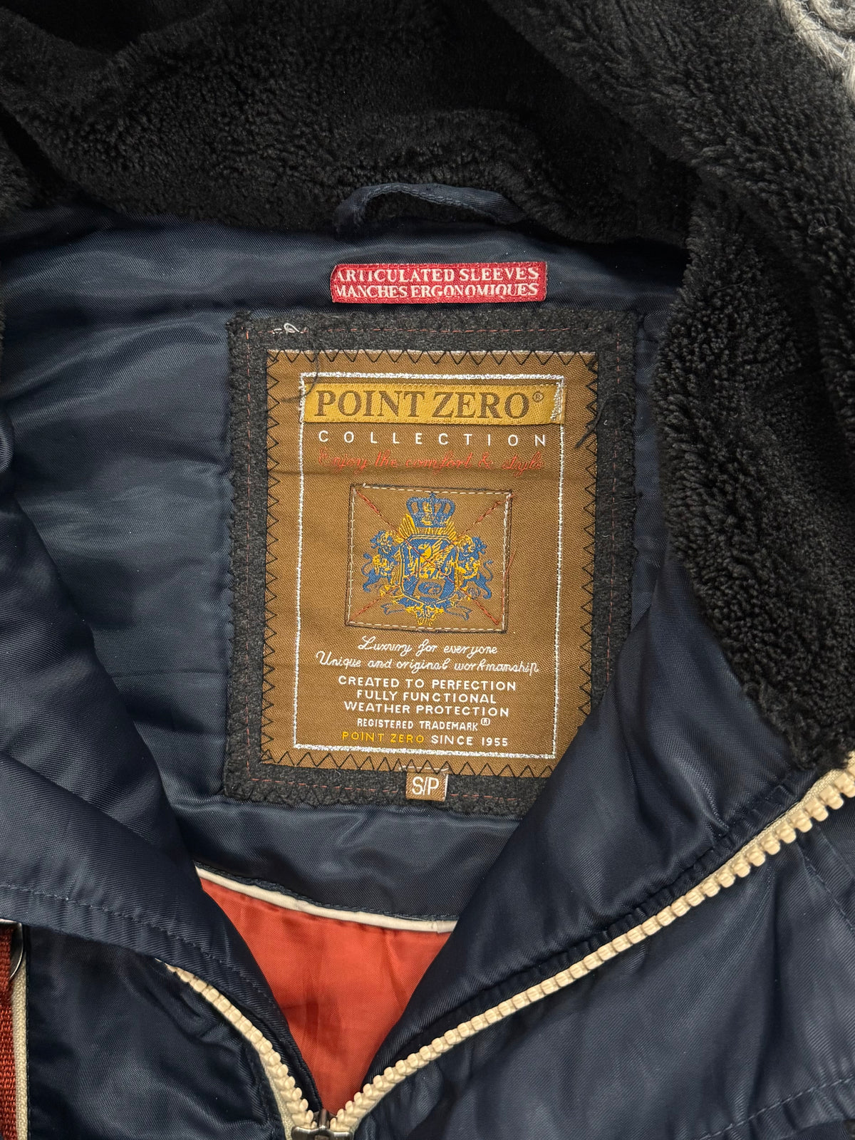 Point Zero Faux Fur Hooded Flight Jacket - S